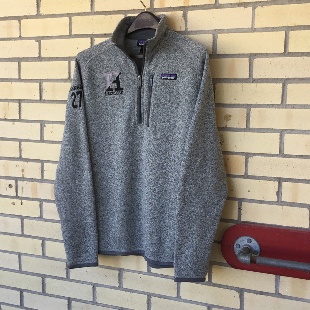 Patagonia Medium, Melanged Gray, Partial Zip Top